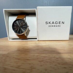 Skagen Denmark Luggage Leather Watch